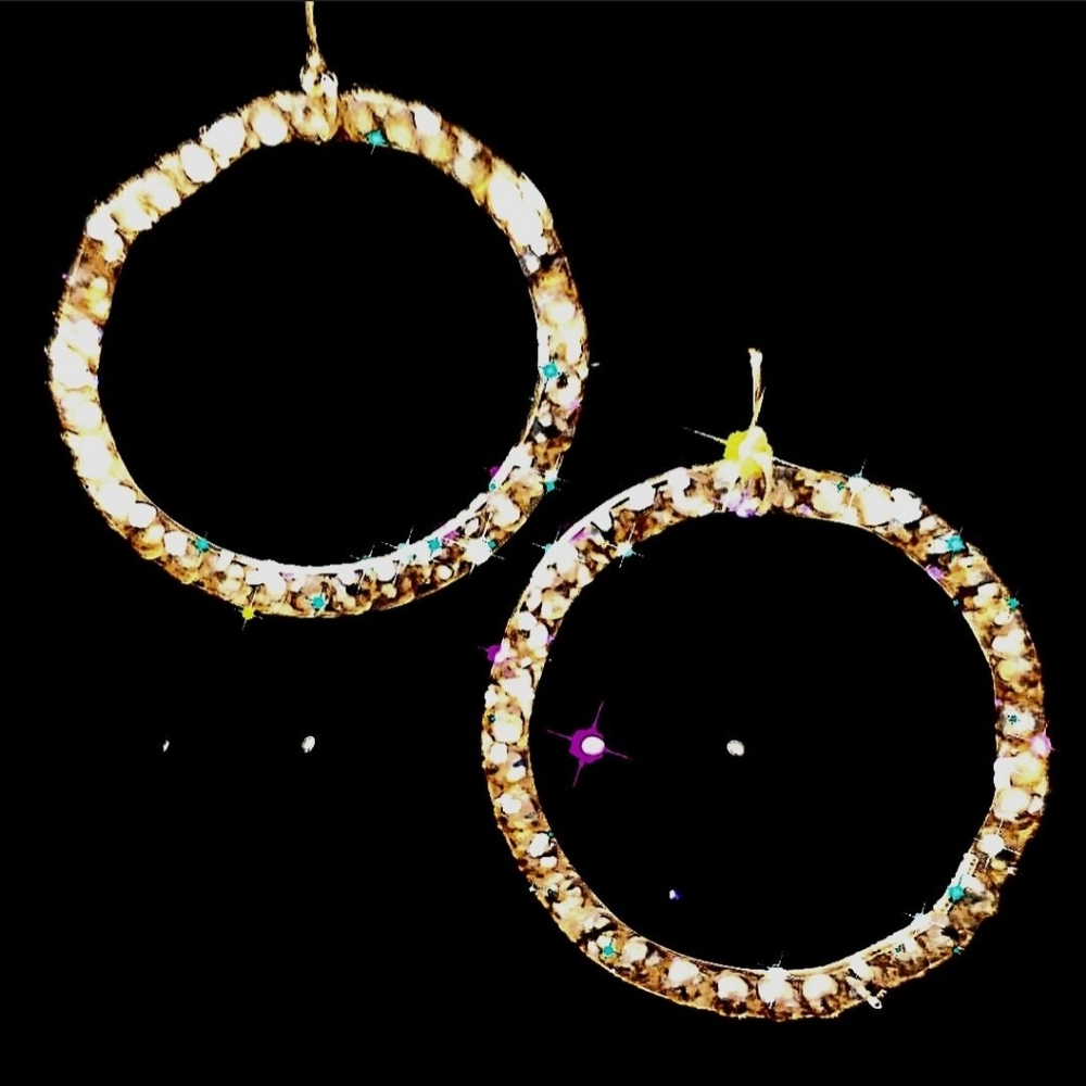 Crystal Rhinestone Dangle Earrings - Picture 5 of 10